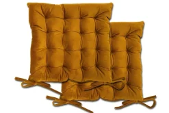 Luxurious Velvet Holland Ochre Seat Pad