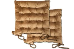 Luxurious Velvet Holland Taupe Seat Pad