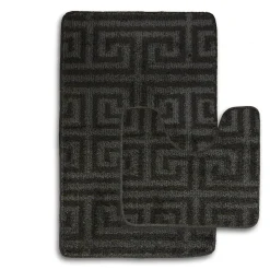 Luxury Bath Mat Set Black
