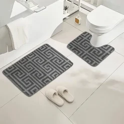 Luxury Bath Mat Set Grey