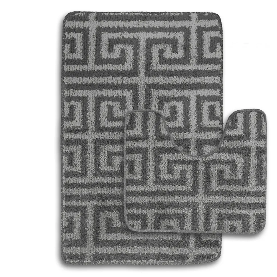 Luxury Bath Mat Set Grey
