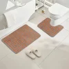 Luxury Bath Mat Set Orange