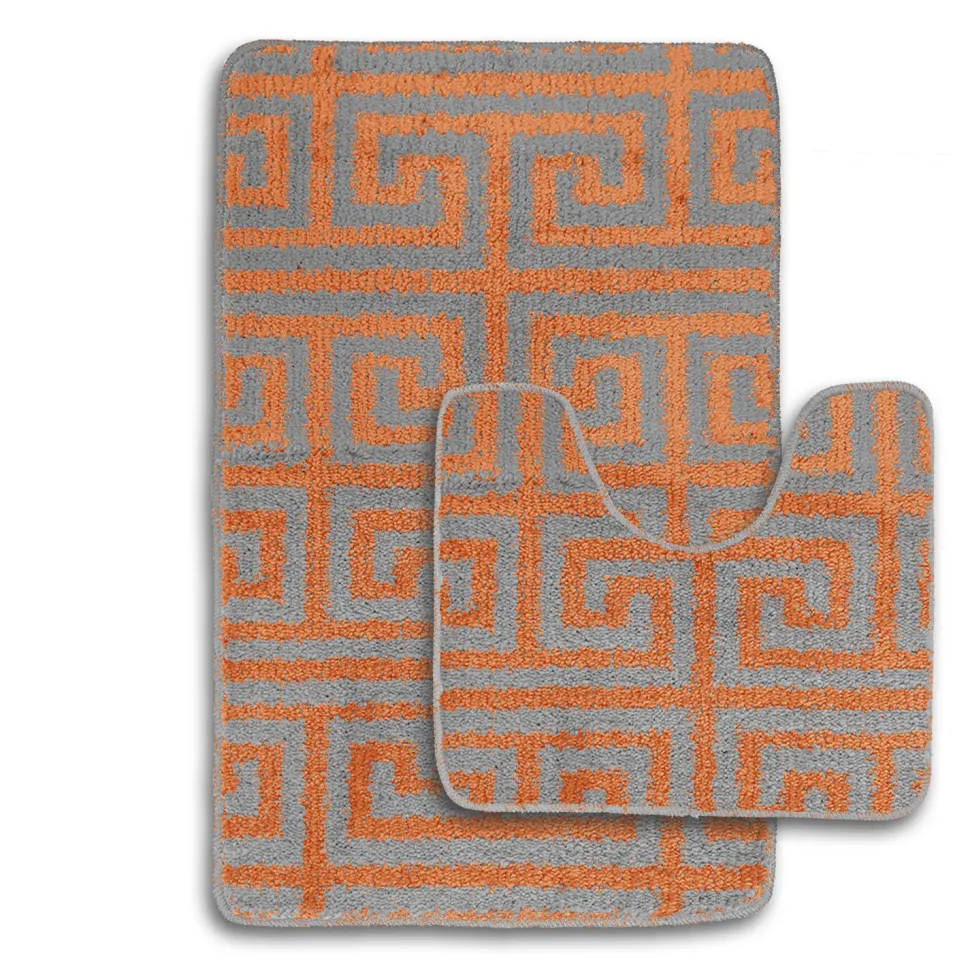 Luxury Bath Mat Set Orange