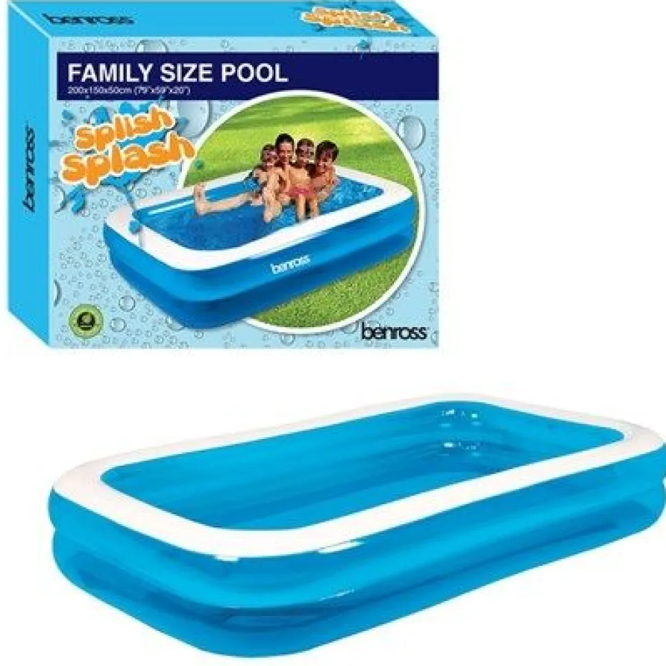 2m Garden Inflatable Rectangular Swimming Pool
