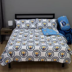 Manchester City Coverless 10.5 Tog Reversible Double Duvet - Bedding Set