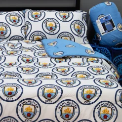 Manchester City Coverless 10.5 Tog Reversible Double Duvet - Bedding Set