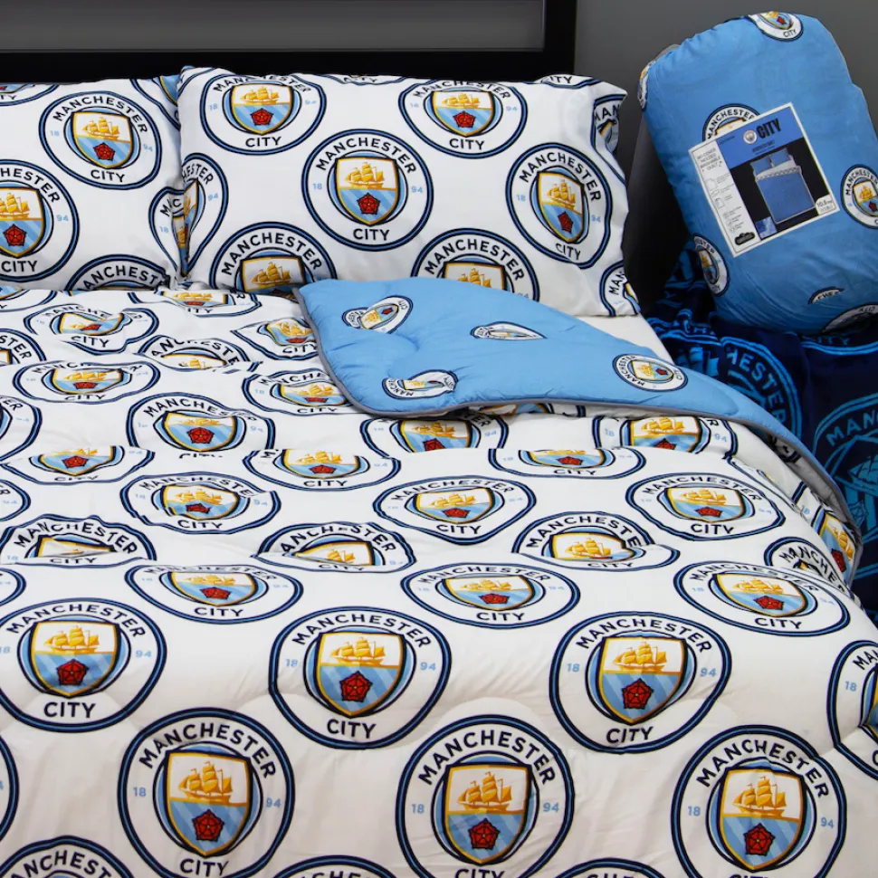 Manchester City Coverless 10.5 Tog Reversible Double Duvet - Bedding Set