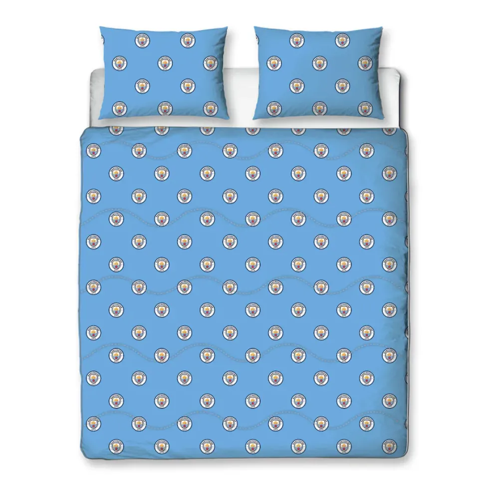 Manchester City Coverless 10.5 Tog Reversible Double Duvet - Bedding Set