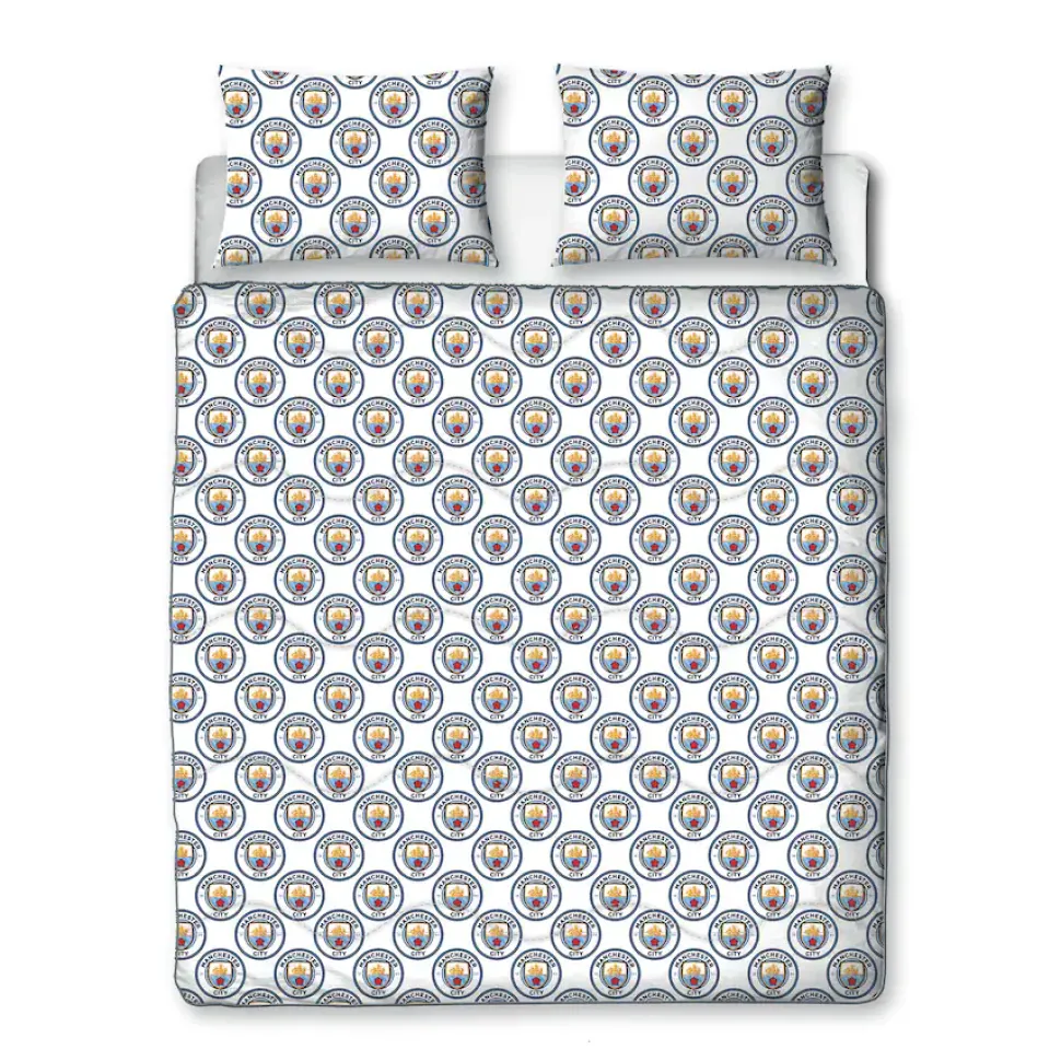 Manchester City Coverless 10.5 Tog Reversible Double Duvet - Bedding Set