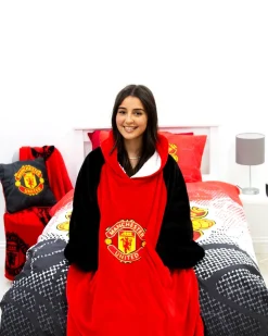 Manchester United FC Hugzee Wearable Fleece Hoodie – Large