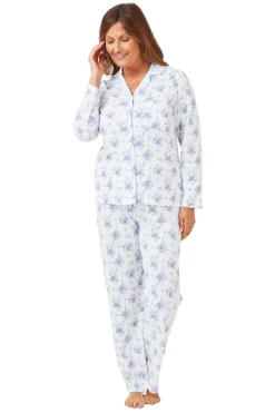 Marlon Floral Print Blue 100% Cotton Pyjama Set