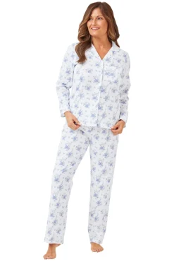Marlon Floral Print Blue 100% Cotton Pyjama Set