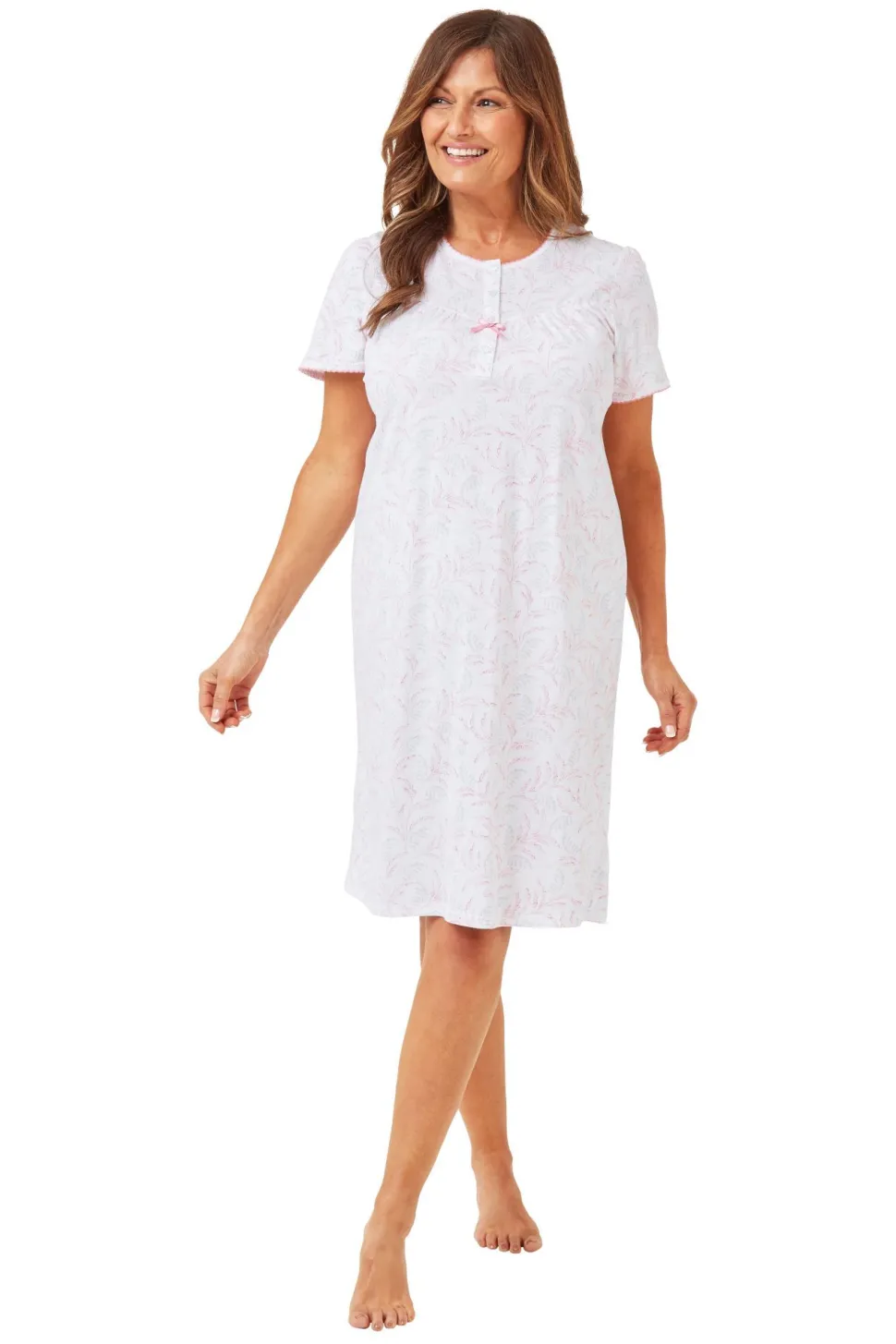 Marlon Floral Print Pink 100% Cotton Nightdress