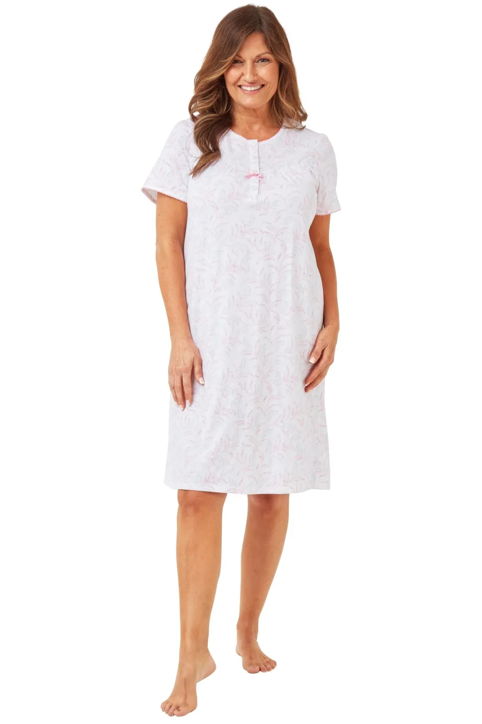 Marlon Floral Print Pink 100% Cotton Nightdress