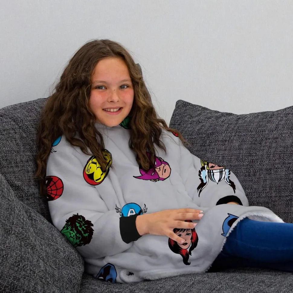 Marvel Comic Hugzee Hooded Blanket Medium