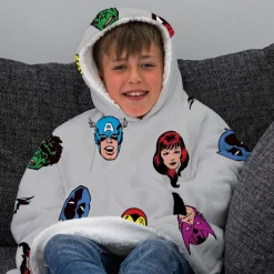 Marvel Comic Hugzee Hooded Blanket Medium