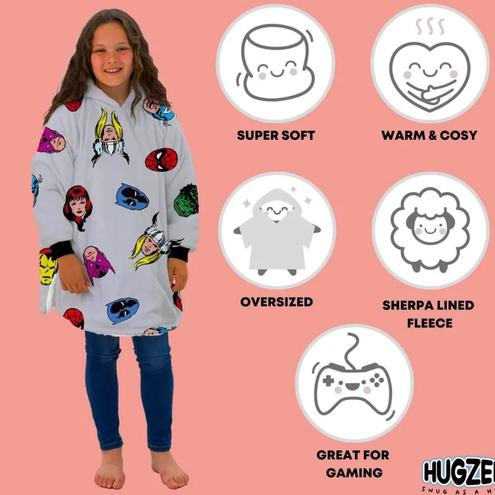 Marvel Comic Hugzee Hooded Blanket Medium