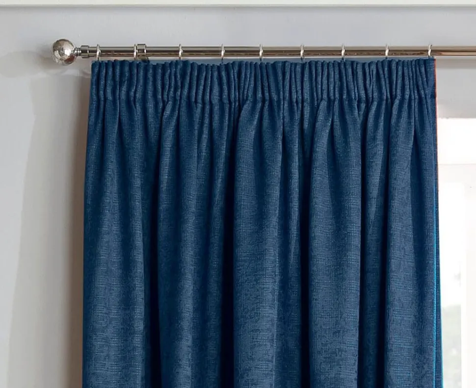Matrix Navy Thermal Blockout Tape Top Curtains