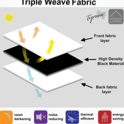 Matrix Orange Thermal Tape Top Curtains