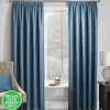 Matrix Teal Thermal Tape Top Curtains