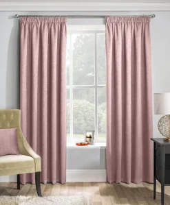 Matrix Thermal Tape Top Curtains Blush by Enhanced Living
