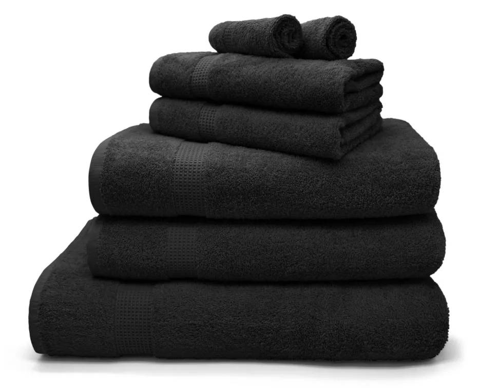 Mayfair 100% Egyptian Cotton Towel Black