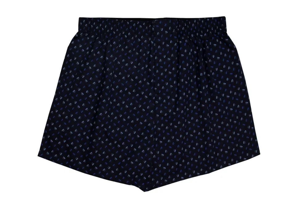 Men's 100% Cotton De Lucca 3 Pack Boxers Blue Mix