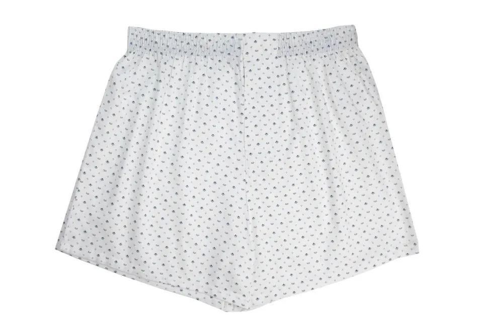 Men's 100% Cotton De Lucca 3 Pack Boxers Blue Mix