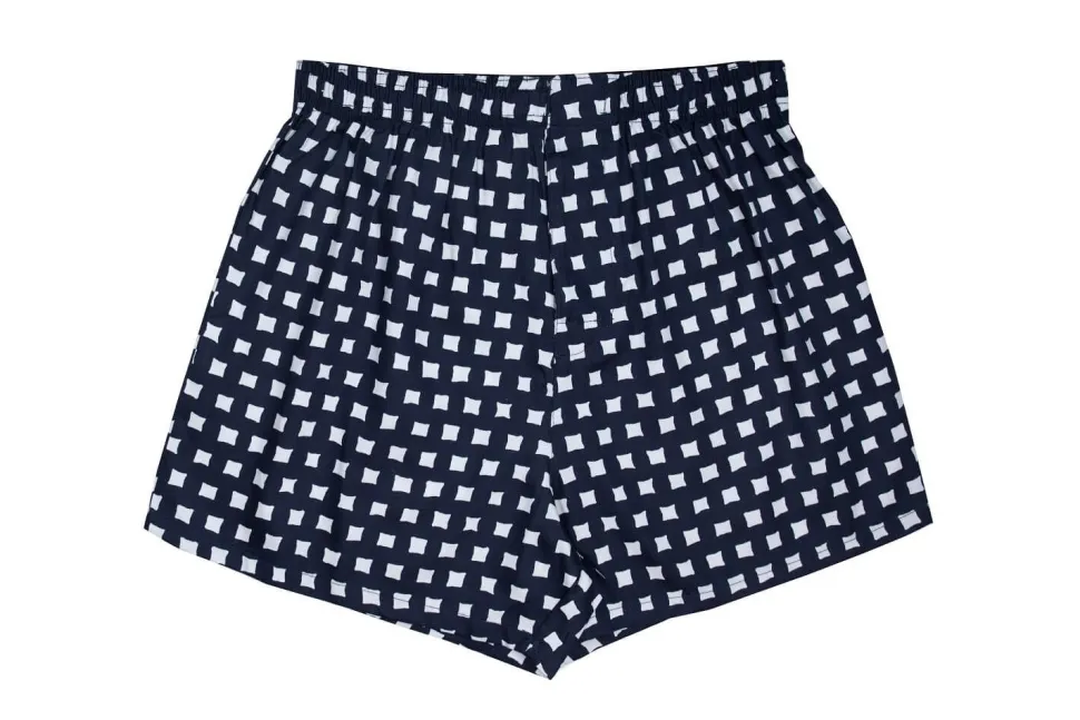 Men's 100% Cotton De Lucca 3 Pack Boxers Blue Mix