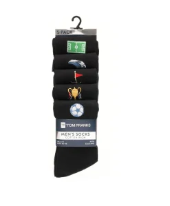 Men's 5 Pack Embroidered Sock