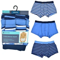 Men's 3 Pack Hipster Boxers Assorted