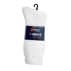 Men's 5 Pack Sport Socks White