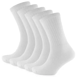 Men's 5 Pack Sport Socks White