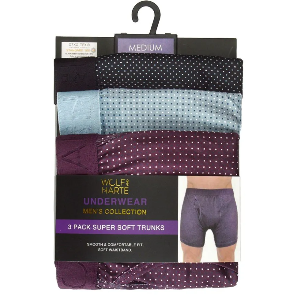 Men's 3 Pack Supersoft Trunks