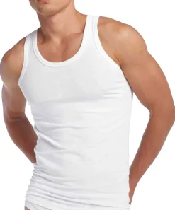 Mens 2 Pack White Vests 100% Pure Cotton