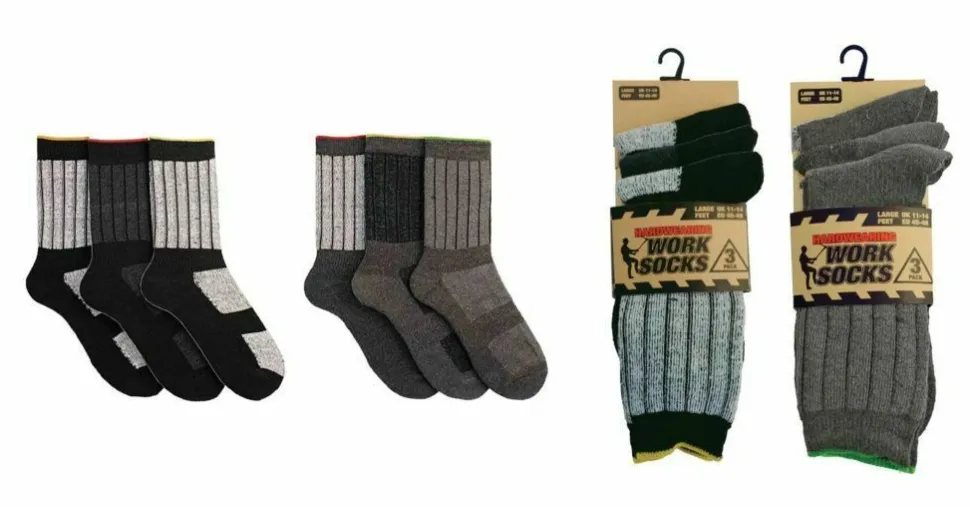 Mens 3 Pack Work Socks