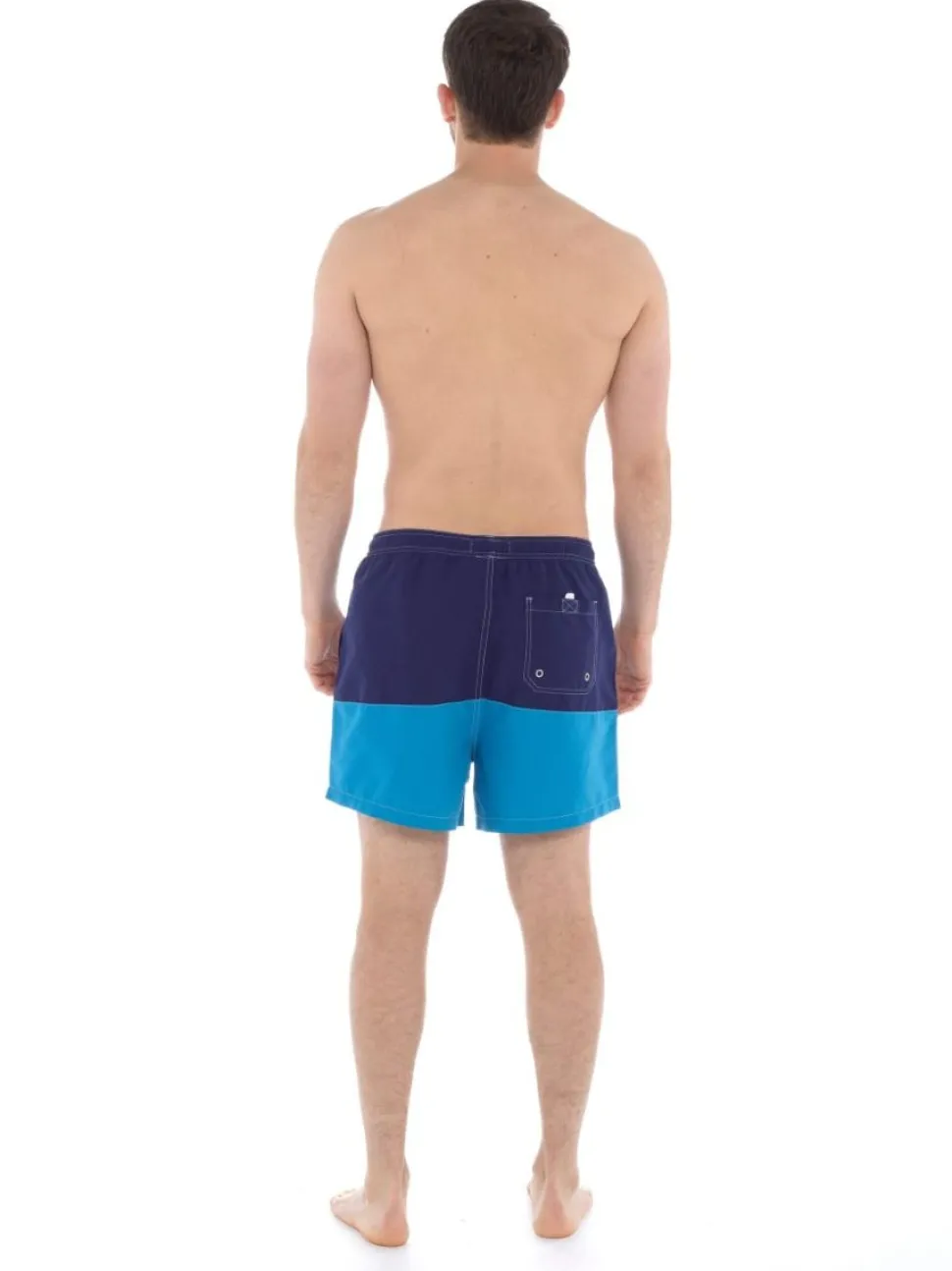 Mens Block Swim Shorts Navy Blue