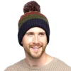 Men's Cable Beanie Hat with Bobble