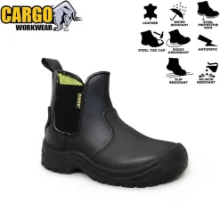 Men's Cargo Dealer Slip-On Safety Boot Black
