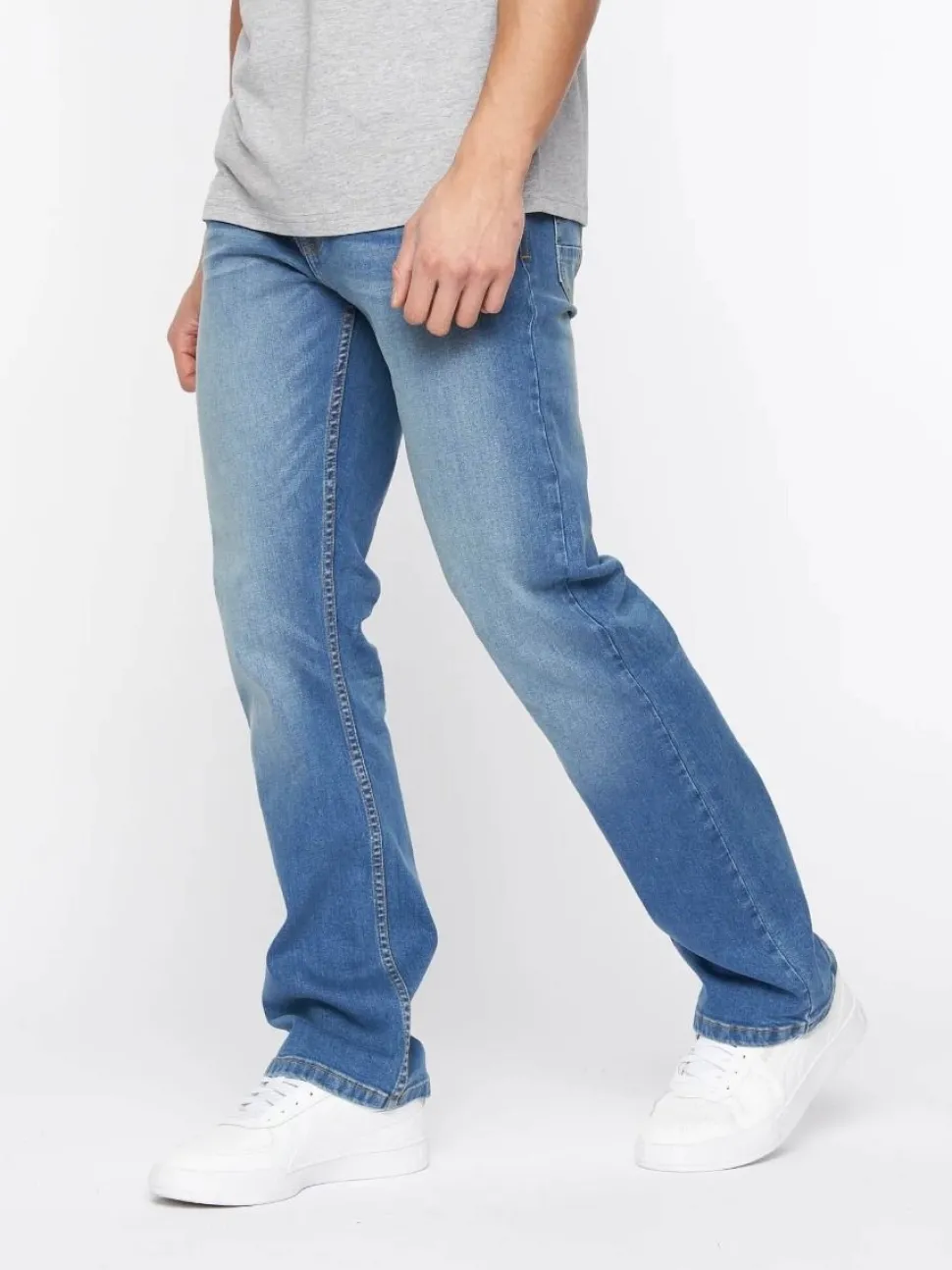 Men's Crosshatch Bootcut Jeans Stone Wash