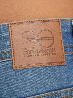 Men's Crosshatch Bootcut Jeans Stone Wash