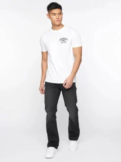 Men's Crosshatch Bootcut Jeans Black Wash