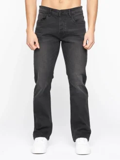 Men's Crosshatch Bootcut Jeans Black Wash