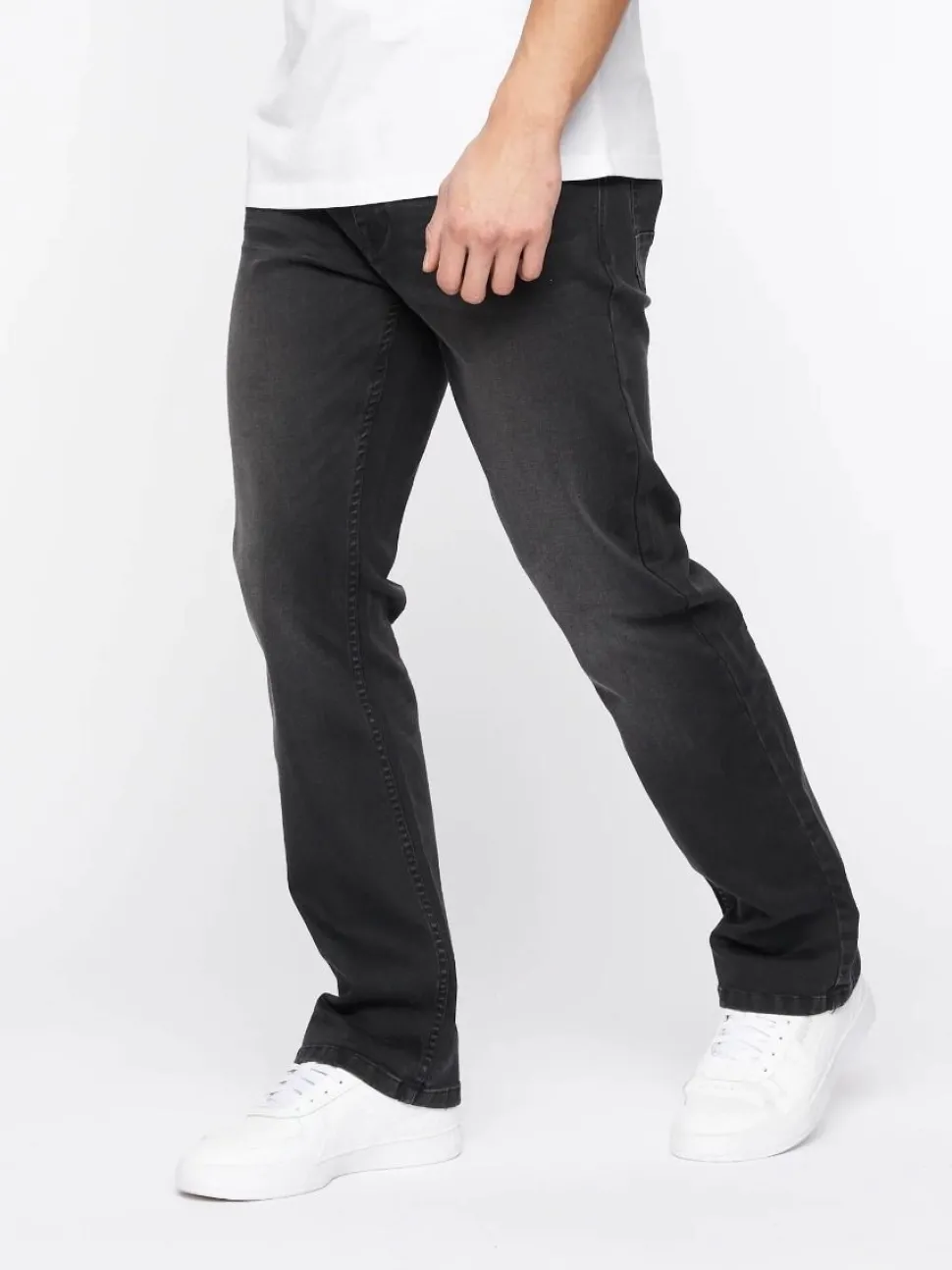 Men's Crosshatch Bootcut Jeans Black Wash