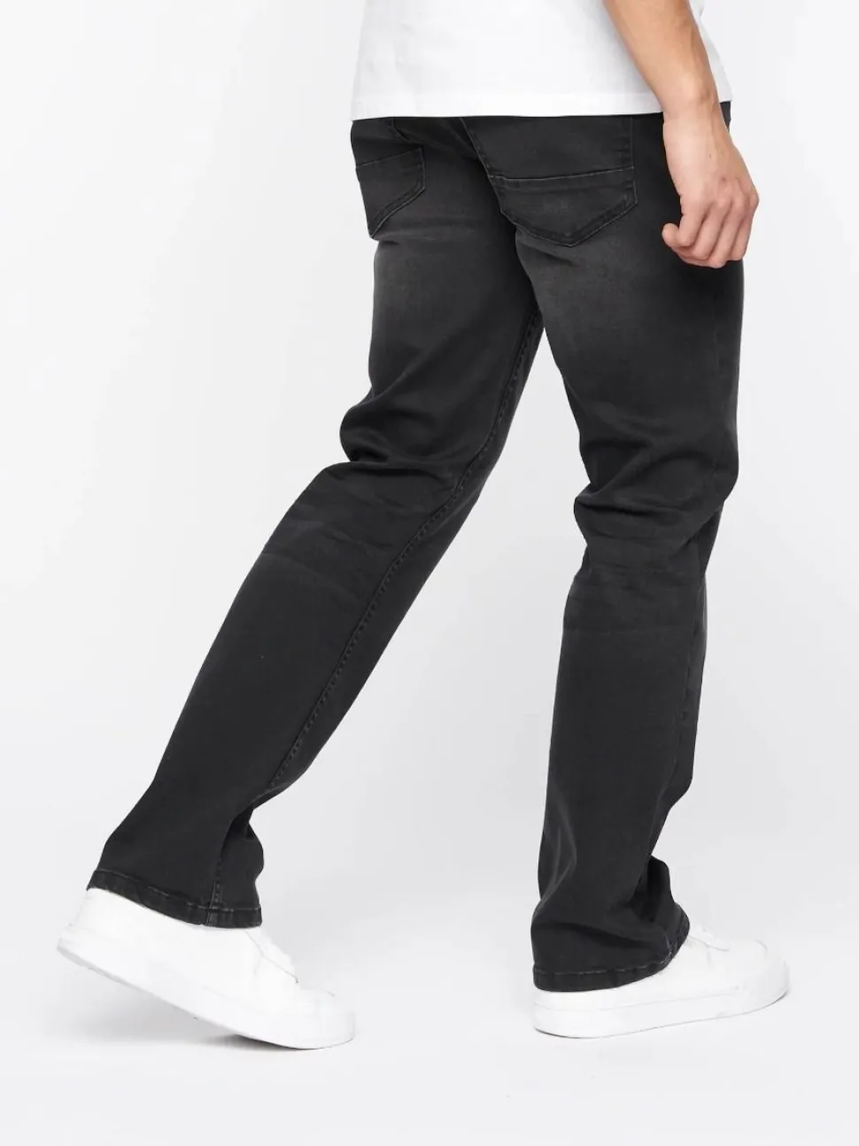 Men's Crosshatch Bootcut Jeans Black Wash