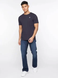 Men's Crosshatch Bootcut Jeans Dark Wash