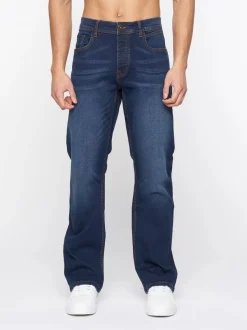 Men's Crosshatch Bootcut Jeans Dark Wash