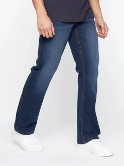 Men's Crosshatch Bootcut Jeans Dark Wash