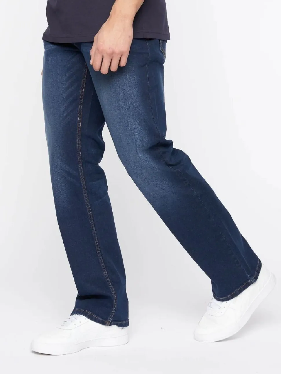 Men's Crosshatch Bootcut Jeans Dark Wash