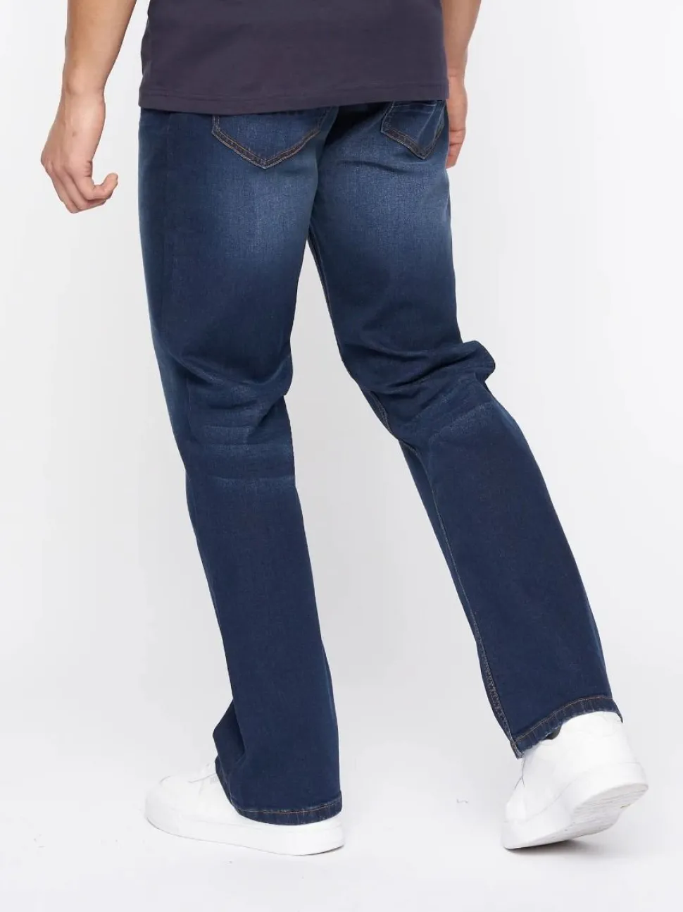 Men's Crosshatch Bootcut Jeans Dark Wash